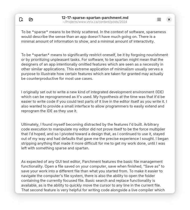 december article in new font