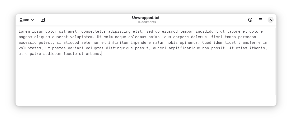 text editor screenshot